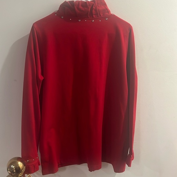 Quacker Factory Red Cardigan Sweater - Picture 4 of 6